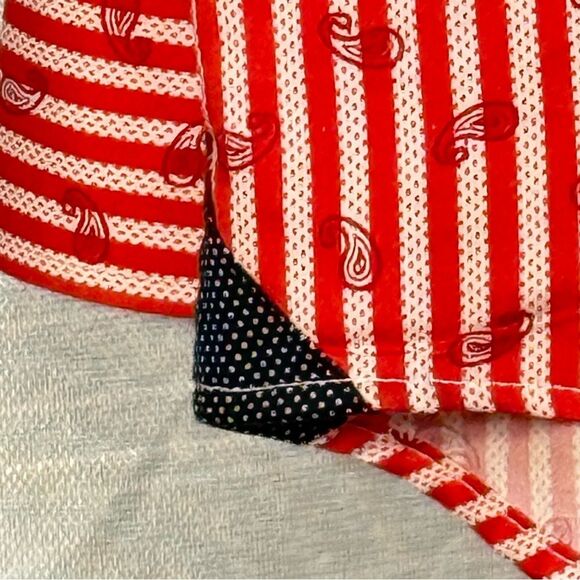 Bespoke Striped & paisley Men's Cotton Shirt contrast cuff size L button up - Picture 4 of 12